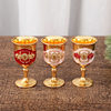 Fashionable Small Wine Glass, Creative European Metal Household White Wine Glass, Retro Exquisite Wine Set, Drinking Glass