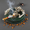 Personalized Halloween Flower Skull Ashtray, Trendy and Cool Gift for Boys, Resin Desktop Ornament, Home Decoration