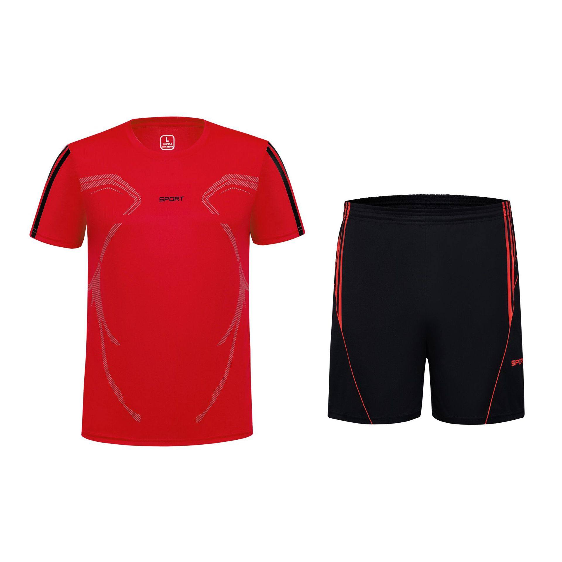 夏季运动套装男短袖运动服青少年短裤大码宽松休闲夏装潮男潮牌