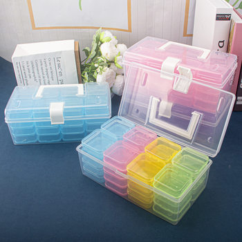 Hot sale 32 portable color storage box nail art pearl beaded jewelry DIY finishing storage cross-border hot sale