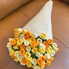 Rose Bouquet Blanket Hand-Knitted Wool Blanket Wool Crocheted Flower Blanket Crochet Lily of the Valley Blanket