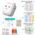 M5 English white pink + 5 рулонов термобумаги + 5 рулонов самоклеящейся бумаги + 3 рулона цветной бумаги + 6 акварельных ручек + мультяшные наклейки + тканевые пакеты