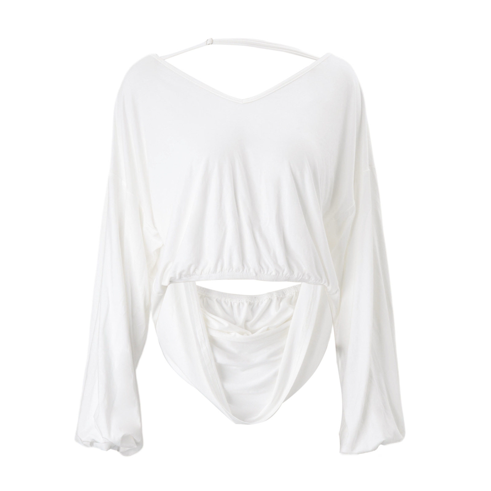 Womens Long Sleeve Top Fashionable Minimalist Elegant Back Hollow Design Autumn Collection Wholesale Available