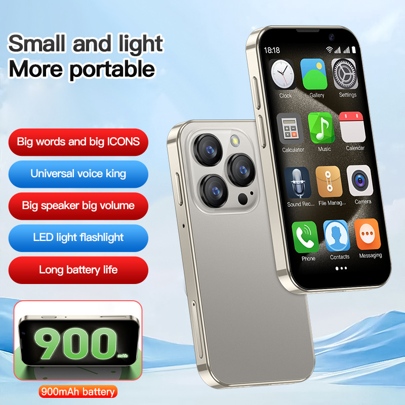 跨境爆款Soyes索野XS18Pro迷你智能手机mini双卡小屏安卓备用手机