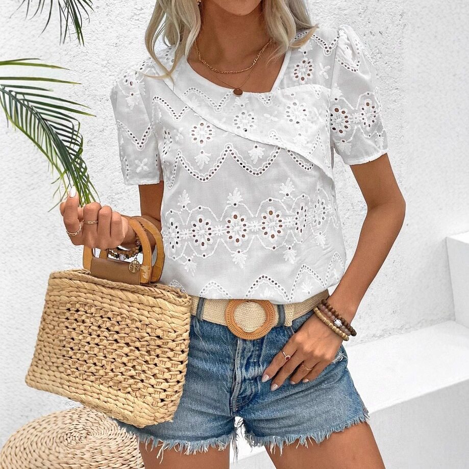 Lace Floral Womens Dress Elegant Design Lightweight Fabric Perfect for Spring Summer Wholesale Available