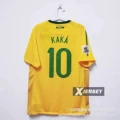 2010 brazil home jersey #10 with captain's armband