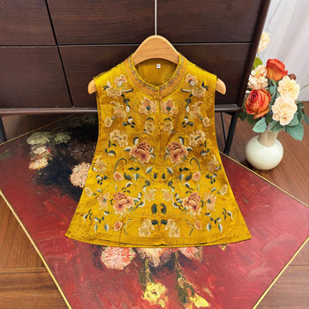 [Auspicious and Prosperous] Li 2025 Early Autumn New Chinese Style Women's Stand Collar Vest with Heavy Embroidery and Jacquard Craftsmanship