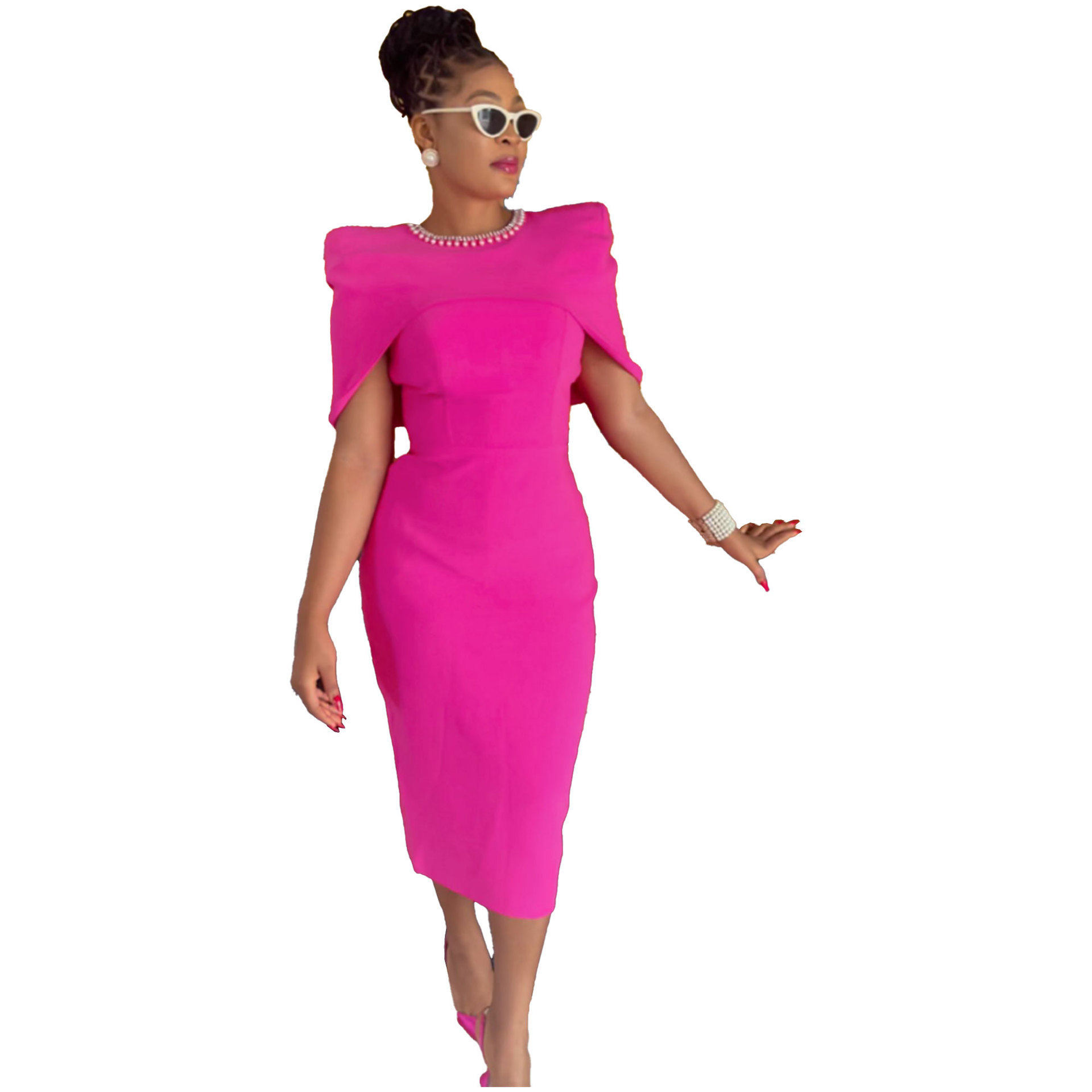 S10668 European and American Casual Fashion Hip-Hugging Slim Vest-Style Back Slit Dress and Waistcoat Two-Piece Set