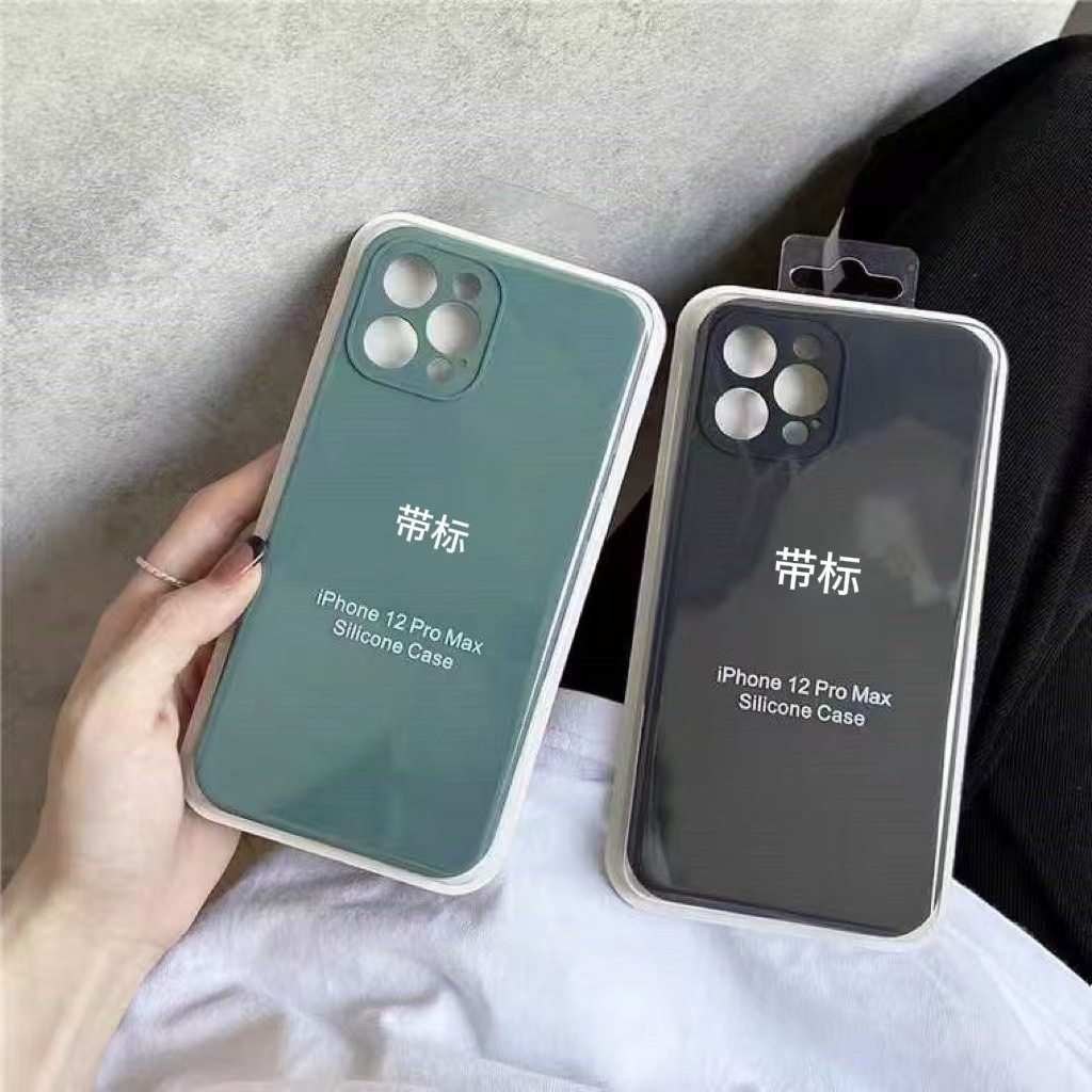 Liquid Silicone Phone Case Suitable for Apple 17 Full-Cover Soft Case iPhone 14 Solid Color Precision Hole 15 Simple Anti-Drop Case