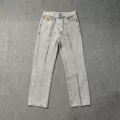 Gray denim [trousers]