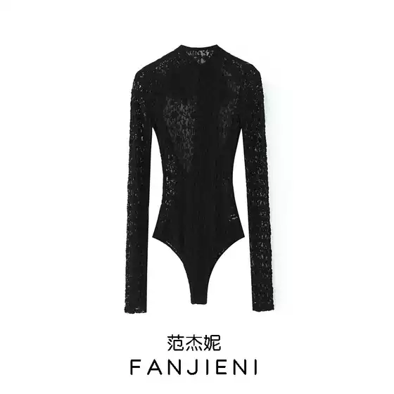 Zr Export Wholesale European and American Style Women's Fashion Silk Satin Texture Bow Decorated Lace Jumpsuit 466114