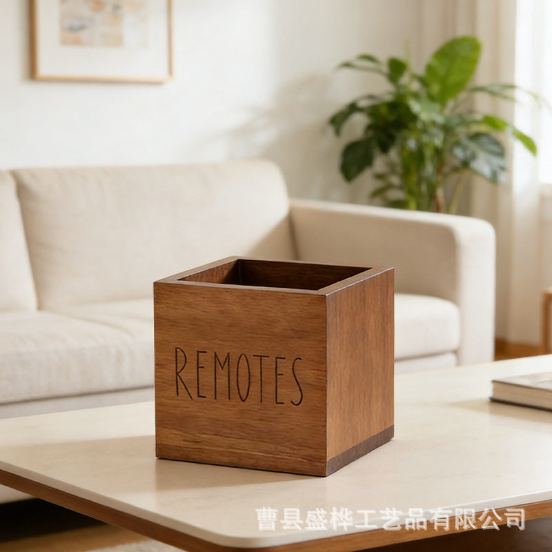 Spot Wooden Desktop Storage Box Household Pen Holder Living Room Remote Control Sundry Storage Box Wooden Storage Box