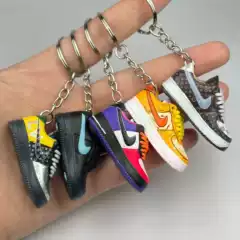 European and American Cross-border AF1 Air Force Single Keychain Quan Zhilong Daisy Series Three-dimensional Hollow Shoe Mold AJ Keychain