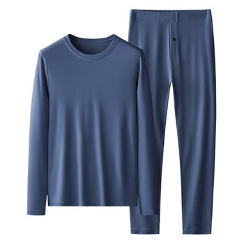 60 double-sided modal autumn and winter men's thermal underwear thin bottoming suit warm clothing autumn pants wholesale