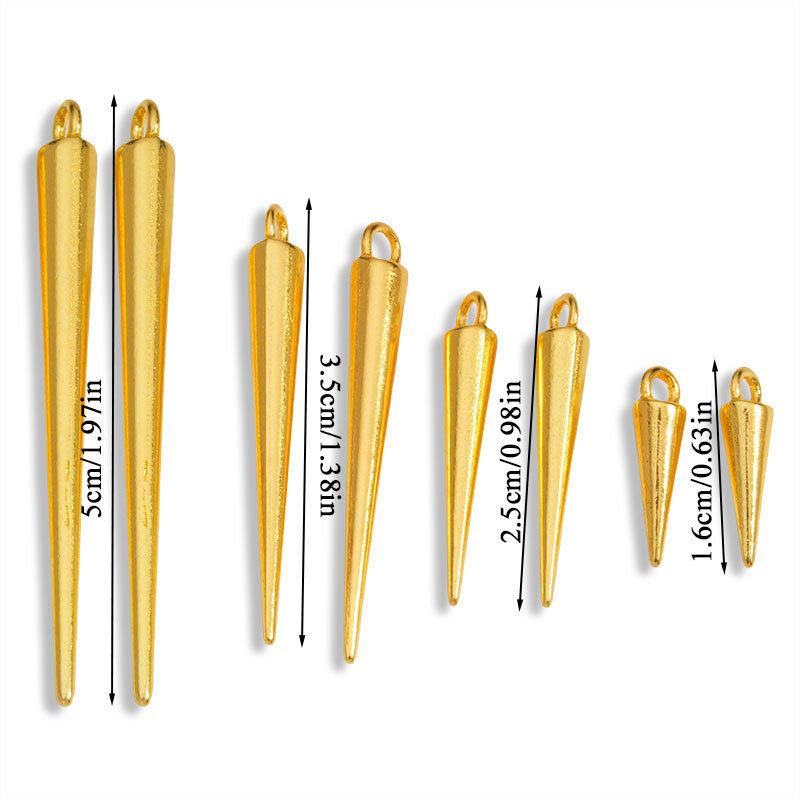 哥特风DIY合金饰品配件古银色锥子挂件手链项链水滴吊坠跨境热销