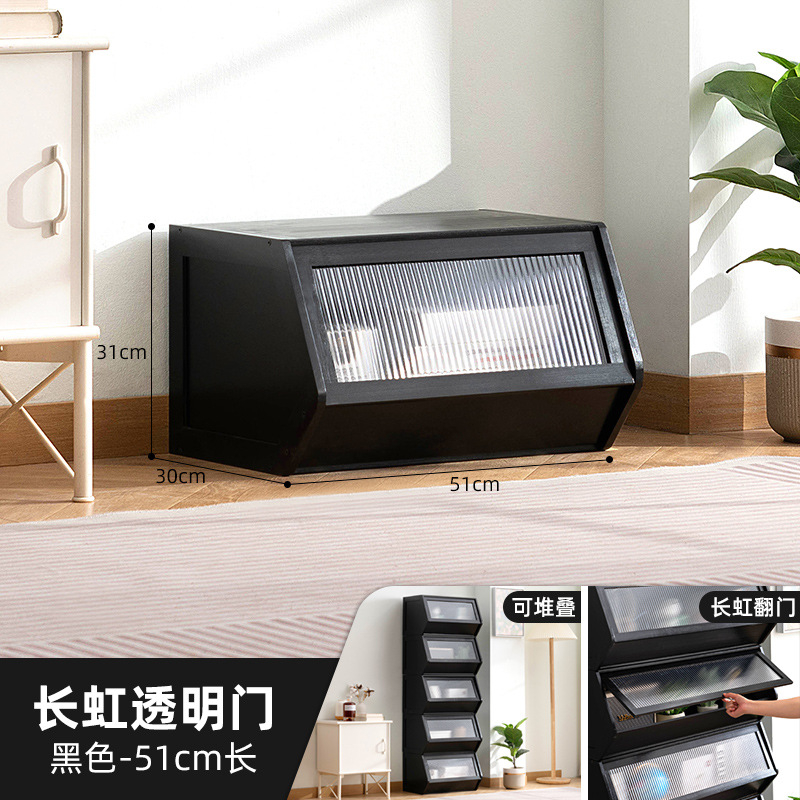 书柜置物架客厅带柜门储物柜一体格子柜展示柜落地多层组合柜书架