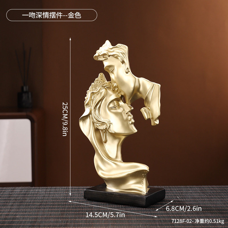 沉默是金北欧复古装饰工艺品树脂艺术品家居客厅酒柜摆件摄影道具