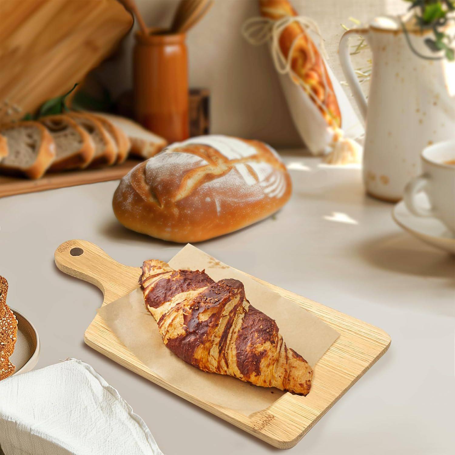 Cross-Border Cutting Board Wooden Cutting Board Laser Engraving Service Board with Handle Charcoal Board Creative Bread Wooden Tray