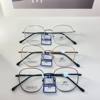 Male and female teenagers wide side retro frame oval polygon frame pure titanium metal optical myopia glasses factory processing