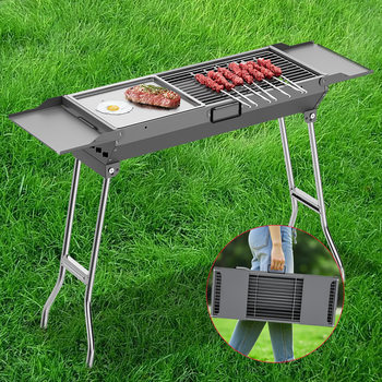 Butterfly roast incense large barbecue oven outdoor thickened folding portable barbecue grill barbecue skewers rack full set