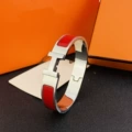 Size 17 wide version 12mm silver + red bracelet with logo h