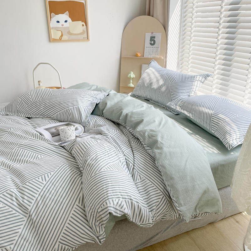 Autumn and Winter All-Cotton Xiaohongshu Floral Four-Piece Set 100% Pure Cotton for Guesthouses, Hotels, Dormitories Wholesale Fresh and Trendy Ins-Style Set