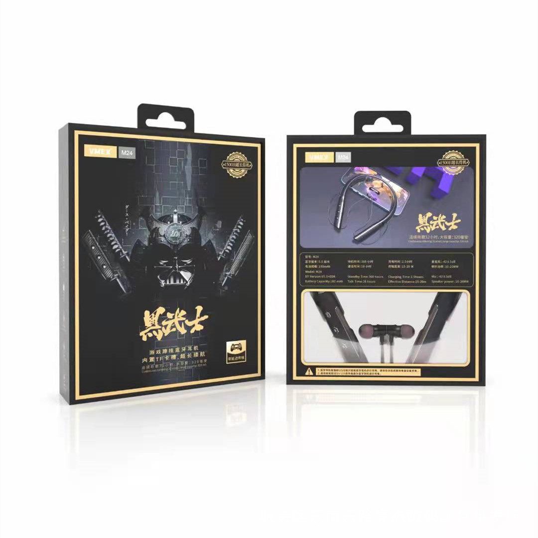 VM game sports Bluetooth headset low delay long battery life built-in TF card slot metal texture body bass Bluetooth