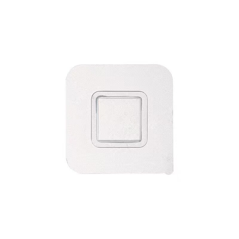 Wall-Mounted Storage Rack Self-Adhesive Flat Buckle Soap Dish Bottom Buckle Traceless Adhesive Snap-On Buckle Universal No-Drill Square Buckle
