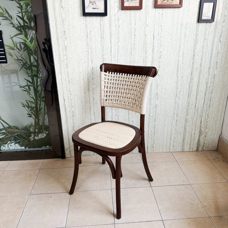 美式复古实木方形桌椅组合咖啡厅奶茶店甜品店西餐厅清吧商用桌子