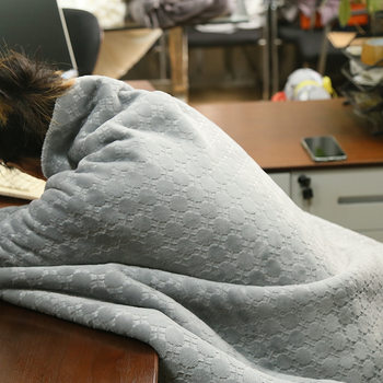 Printed Imitation Lambskin Blanket Autumn and Winter Small Blanket Nap Office Air-conditioning Blanket Flannel Sofa Blanket Knee Blanket