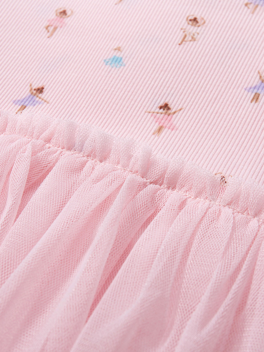 [Style] Girls' Tulle Skirt, New Summer Short-sleeve Princess Dress, Kids' Dress