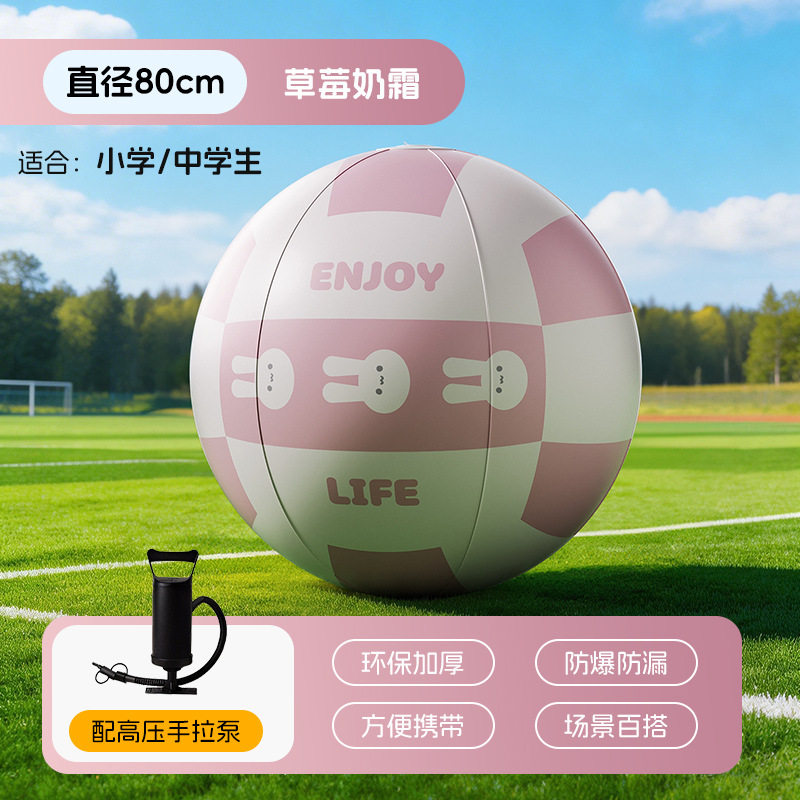 巨型充气沙滩球户外草地学校幼儿园趣味运动会足球排球活动大球代