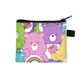 New Rainbow Bear Coin Purse Children's Cartoon Cute Storage Bag Student High-Quality Mini Key Wallet