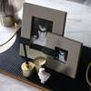 Modern Simple Leather Photo Frame Table Desktop Bedroom Model Room Designer Soft Decoration with Picture Frame Decorative Ornaments