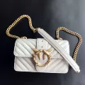 21 brushed gold Pearl sheepskin White