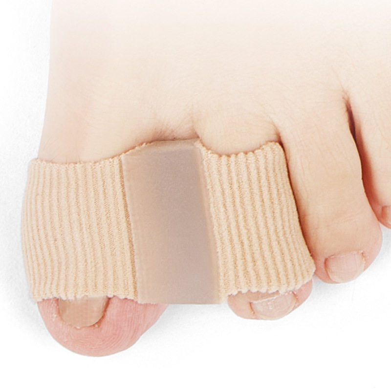 Cross-Border New Gel Fiber Toe Correction Big Toe Valgus Toe Separator Double Hole Toe Orthosis Nylon