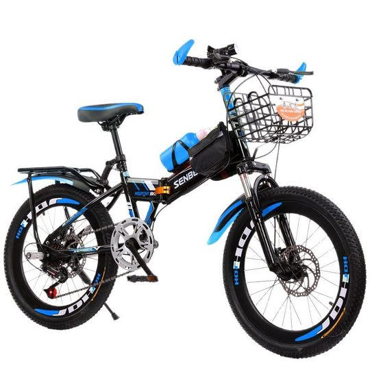 Folding mountain bike children's bicycle 20 inch 22 inch 24 inch disc brake variable speed bicycle medium and large children's bicycle