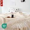 American Style Hand-Knitted Thread Blanket, Thickeneded Sofa Cover Blanket, Nap Blanket, Photo Props and Towel, Cut Out Tassel Blanket