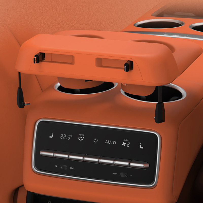 Suitable for ideal rear L8/L9/mega super fast charging expansion docking car with magnetic telescopic cable adapter