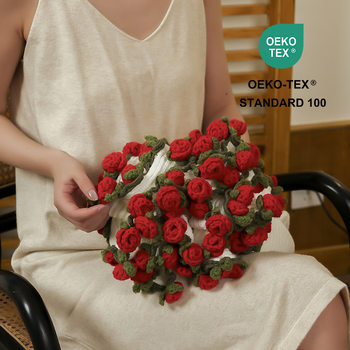 Rose Bouquet Blanket Finished Eternal Flower Nap Blanket Hand-Woven Decorative Blanket Blanket Chinese Valentine's Day Birthday Gift