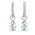 Water drop white diamond earrings