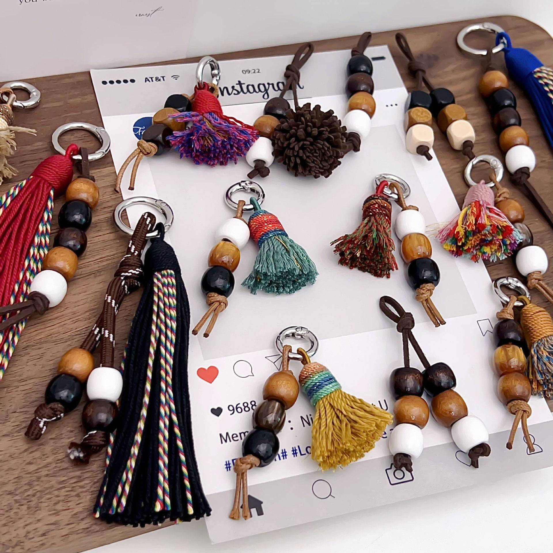 Miu Shoelace Buckle Shoe Flower Decoration Moral Training Muller Women's Shoes Snow Boots Decorative Accessories Ethnic Style Tassel Hanging