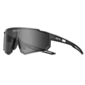 DZ-S1412-B-06 Matte Black Frame, White Temples, Gray Lens, Single Piece (No Packaging)