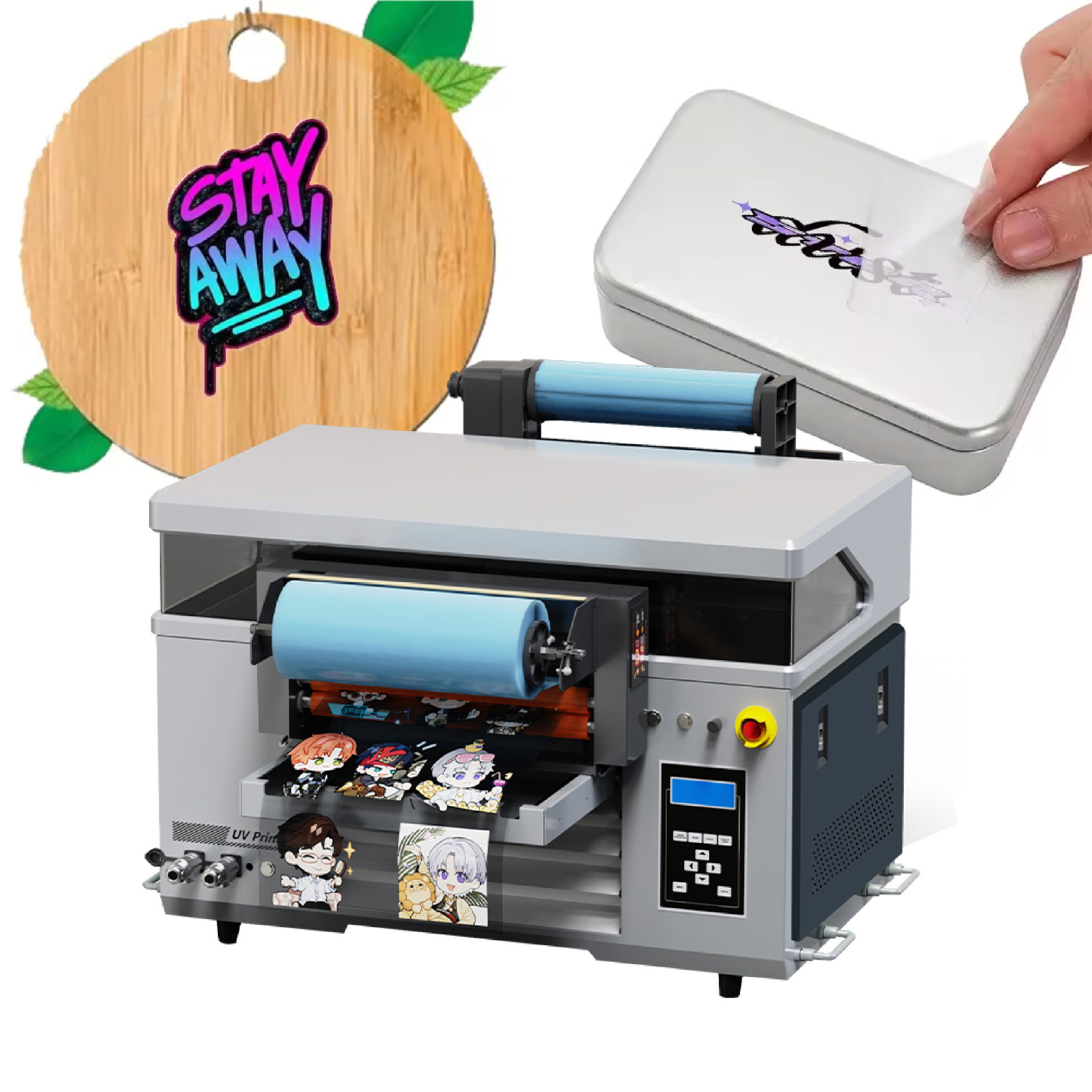 A2Uv Crystal Label Printer Two-In-One Acrylic Laminating Printing Machine Sticker Logo Entrepreneurial Mobile Phone Case Digital Printing