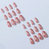 X-0073 Wear Armor European and American Cross-border False Nails Almond-shaped Love Flat Bottom Drill Wear Manicure 24 Removable Pieces