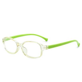 New Fashionable Children's Anti-Blue Light Glasses for Male Students, Oval Glasses, Can Be Equipped with Prescription Myopia Frames, Glasses for Women