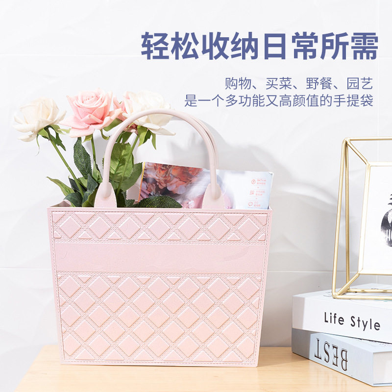 Bath Basket Portable Washing Basket Bathroom Plastic Washing Storage Basket Draining Bath Basket Bath Basket Folding Basket
