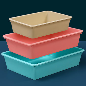 Extra Thick Rectangular Storage Basket Kitchen Box Rectangular Plastic Fruit and Vegetable Display Box Storage Basket