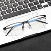 Ultra-light box myopia glasses frame men's anti-blue light half frame business plain glasses Danyang glasses frame wholesale 990070