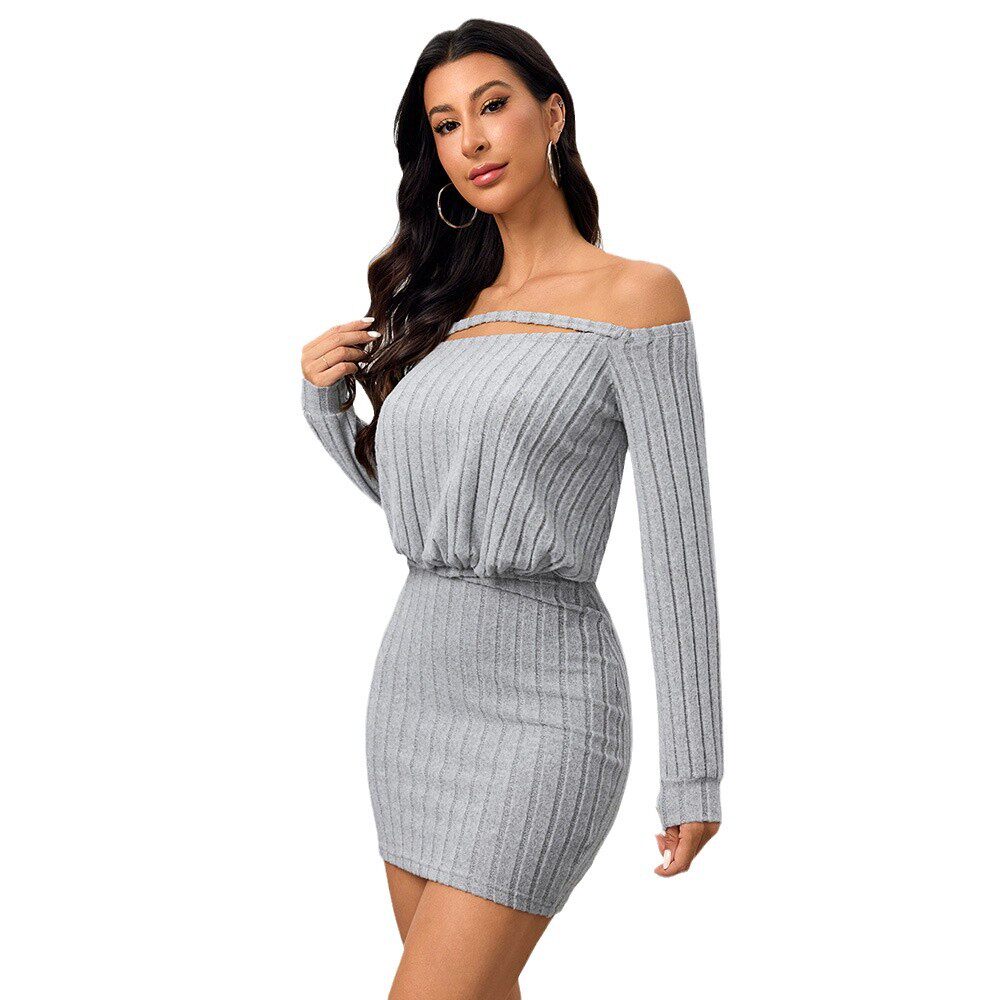 Off Shoulder Bodycon Dress Sexy Fit Short Length Spring Summer Style Wholesale Available custom packaging